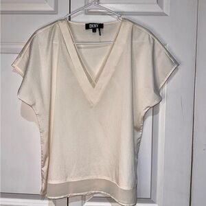 DKNY Women's Elegant Cream Blouse